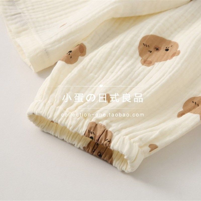 春夏双层纱布可爱套头女士长袖睡衣套装春秋卡通家居服,女士内衣/男士内衣/家居服,睡衣/家居服套装,淘宝优惠券,粉丝福利购,淘宝优惠卷