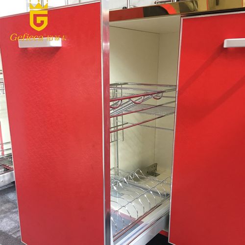 厨房调味拉篮轨道橱柜专用精品底装滑轨厨房抽屉拉篮三节导轨轨道