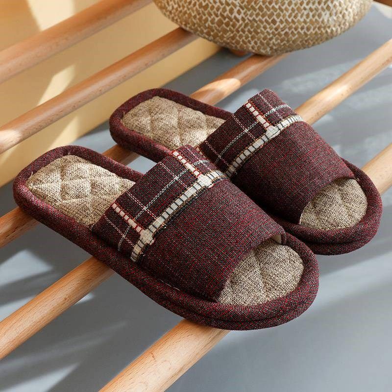 情侣居家布艺防滑布底四季静音拖鞋男女家用软底无声亚麻透气夏季,居家布艺,居家亚麻拖鞋,淘宝优惠券,粉丝福利购,淘宝优惠卷