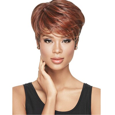 新品 wig 欧美假发 直营 女士帅气短发 玫瑰网短发头套