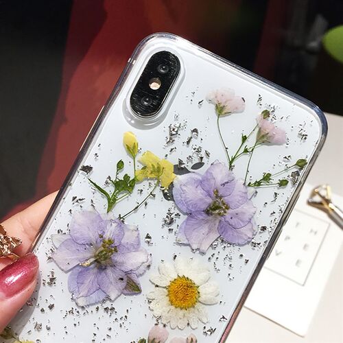 Dried Flower Silver f Clear Phone Cases  Samsung Galaxy A10