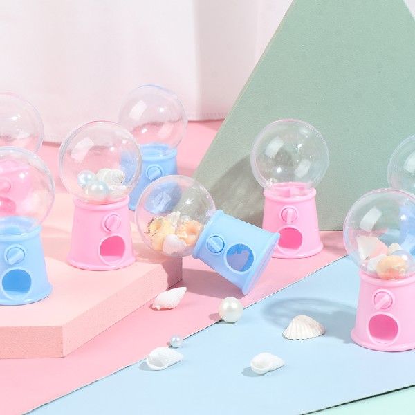 速发Mini Candy Machine Bubble Gumball Dispenser Coin Bank Ki