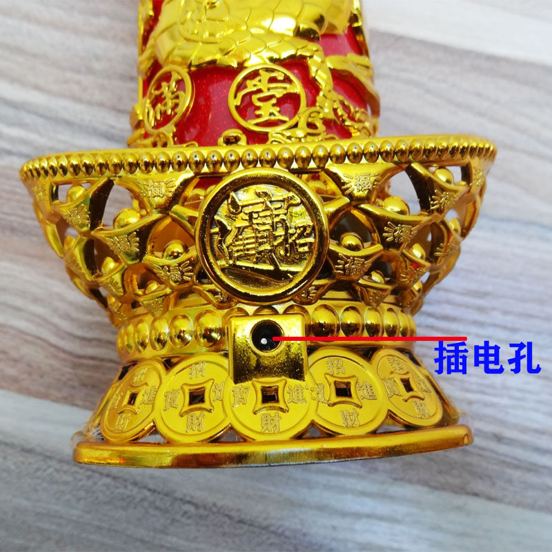 led电子蜡烛灯家用o插电电池款财神招财灯供灯供佛灯摇摆火焰电蜡