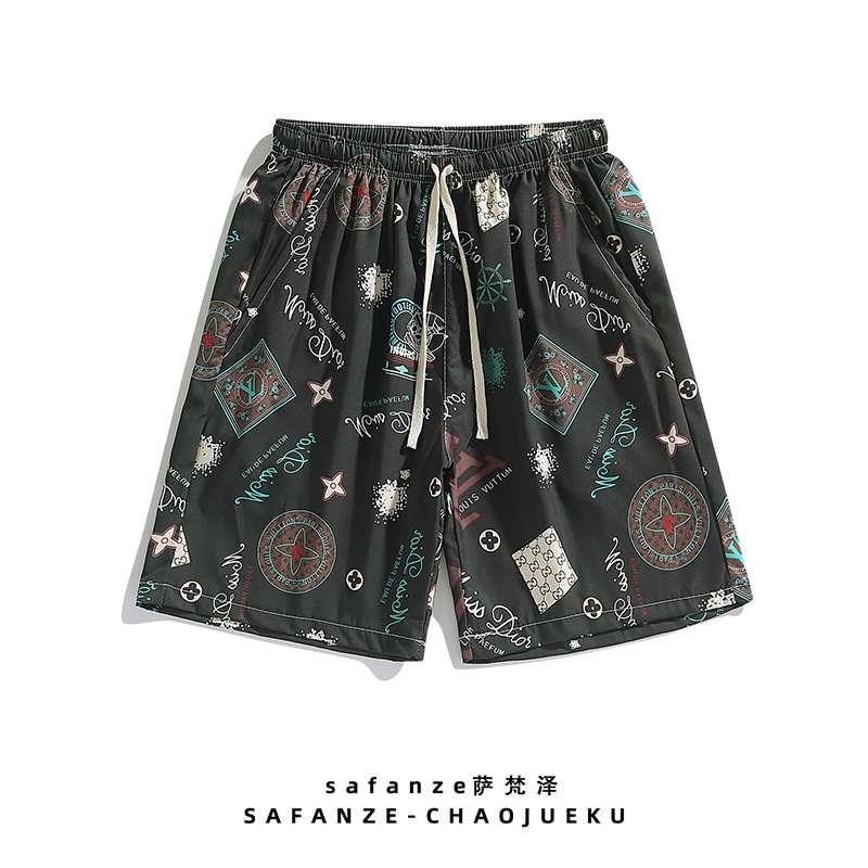 泳裤男五分裤速干中长款时尚平游角沙滩宽松泳裤成人大码男士新品