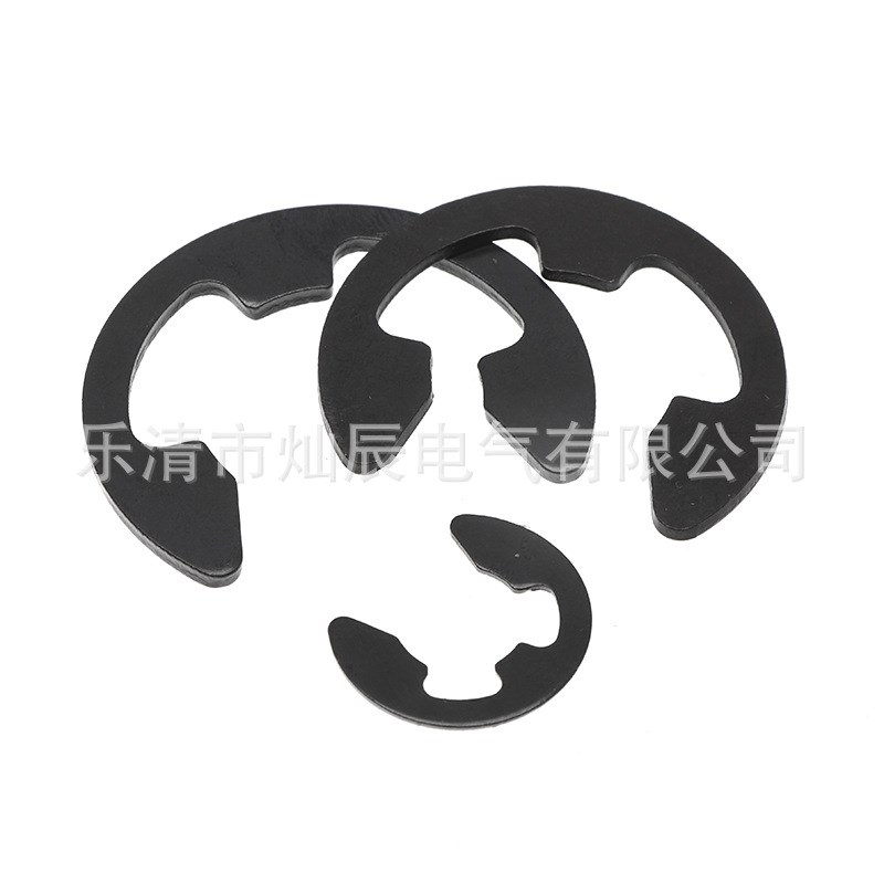卡簧轴夹固定环328pcs盒装 黑色锰钢E型开口卡簧轴用挡圈1.5-22mm