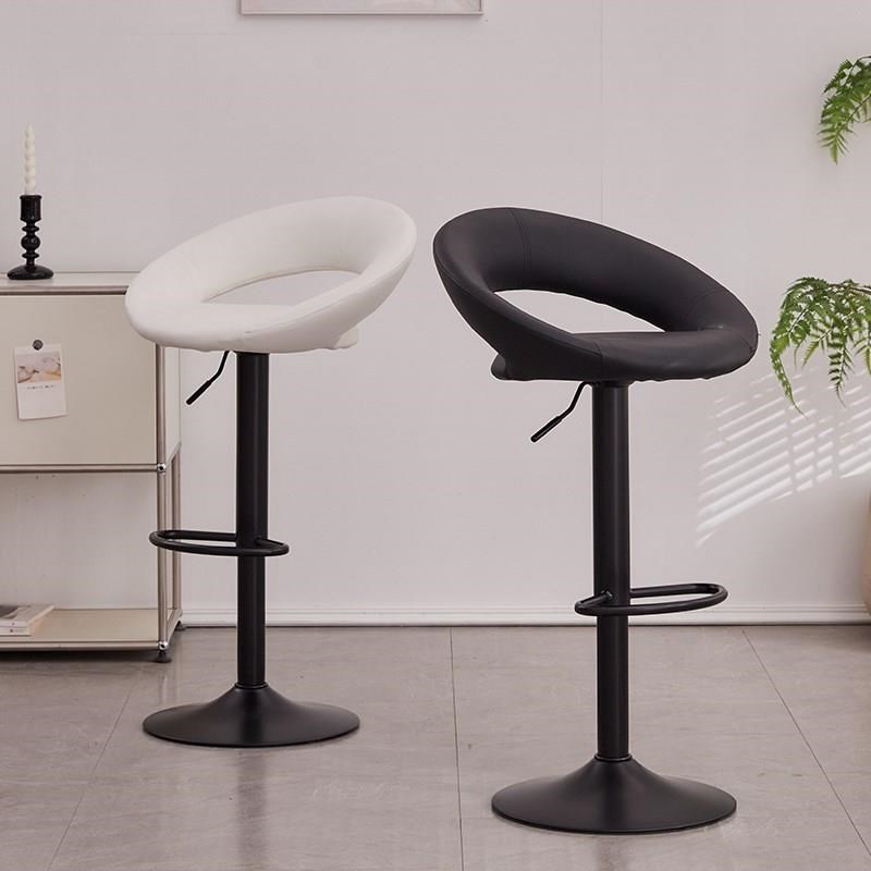 新款北欧升e降吧台椅家用靠背高脚凳酒吧吧凳前台高椅旋转吧椅