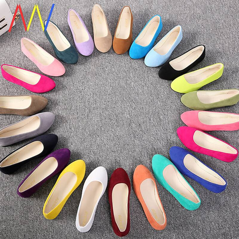 推荐newPlus Size Women Flat Boat Shoes Loafers Ladies Ballet