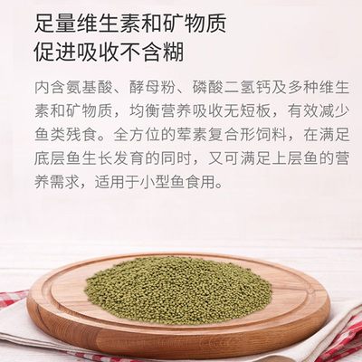 画法几何鱼食观赏鱼小颗粒鱼料通用型淡水热带鱼小型金鱼饲料鱼粮