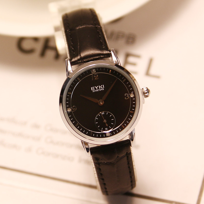 香港艾奇eyki时尚潮流女士皮带手表防水l简约腕表配饰学生学院风