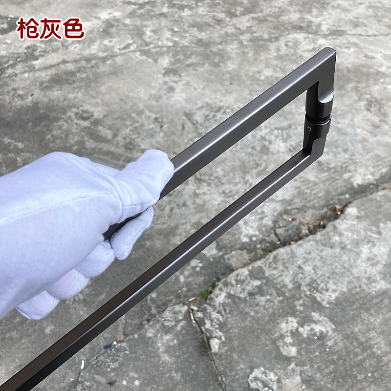 极窄极简方管实心脚浴室隔断淋浴房玻璃门拉手把手304不锈钢加厚