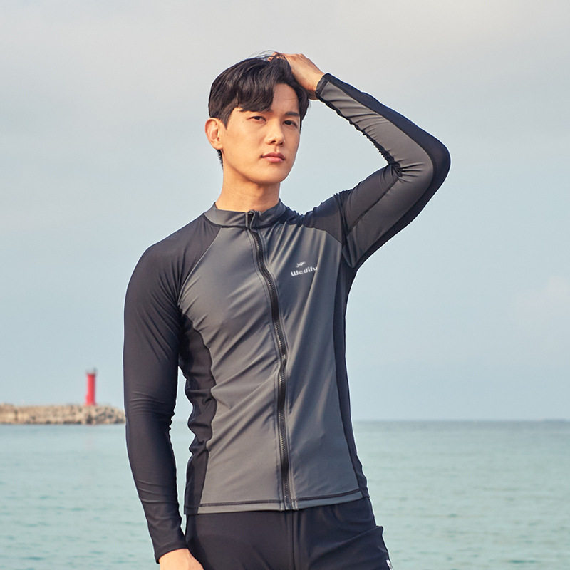 泳衣男长袖长裤分体套装潜水冲浪服防晒速干o水母衣潜水保暖游泳