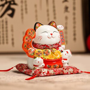 现货11寸招财猫摇手招财猫摆件发财猫店铺前台收银台家居开业