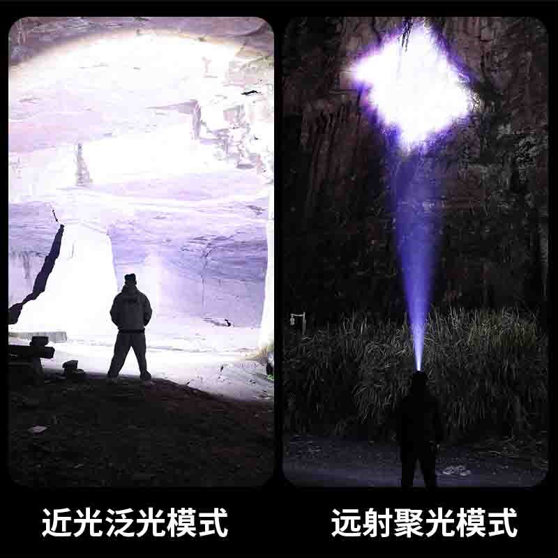 现货头灯强光充电超亮超长续航感B应变焦户外头戴式手电筒夜钓疝
