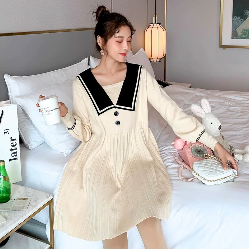 秋冬季哺乳衣外出辣妈款产后毛衣哺乳衣服潮妈秋装针织哺乳洋装