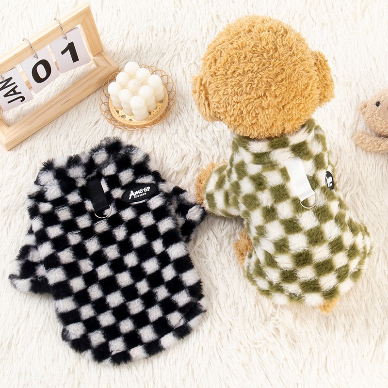 狗狗衣服秋冬款可挂牵引绳柯基雪纳瑞中小型犬宠物猫咪保暖卫衣