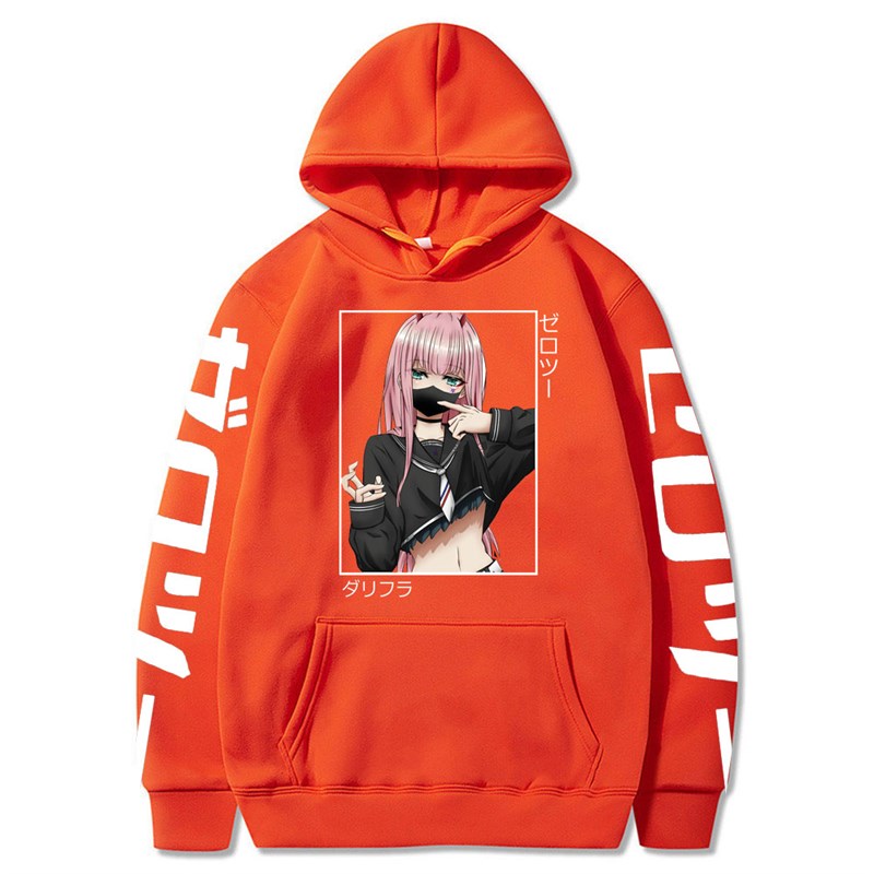 推荐Darling In The Franxx Print Hoodies Janpanese Anime Men-封面