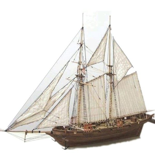 速发Diy Wooden Sailboat Assembly Model Halcon Sailing Boats 鲜花速递/花卉仿真/绿植园艺 花园水泵 原图主图