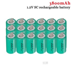 3800mah SC battery 2/6/12/18/25pcs Sub C Ni-Cd 1.2V recharge
