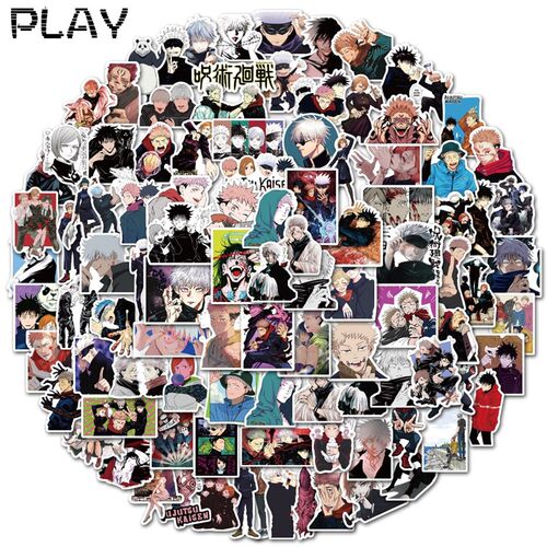 100PCS Anime Jujutsu Kaisen Stickers For Fridge Laptop Lugg