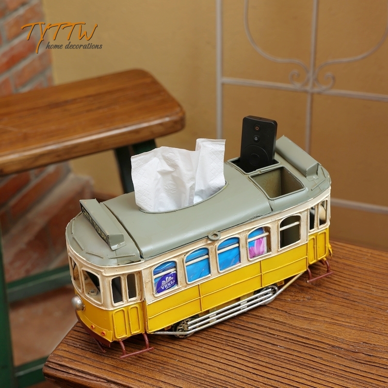 复古电动自行车铁艺模型工q业风创意桌面摆件美式咖啡馆物件工艺