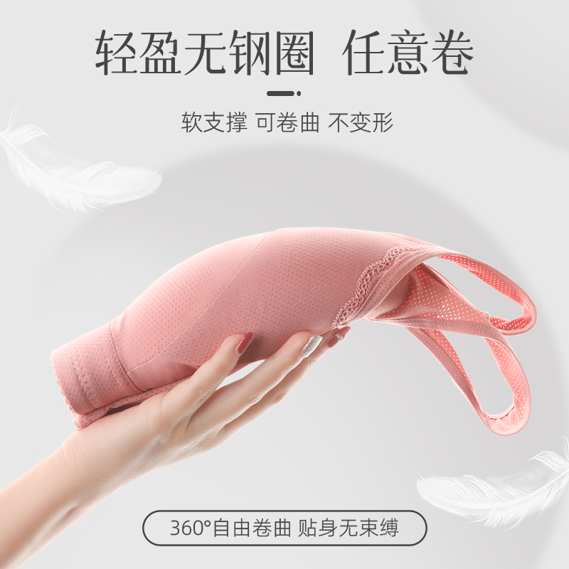 妈妈内衣女前扣文胸无钢圈冰丝无痕中老年人大S码背心式胸罩夏薄