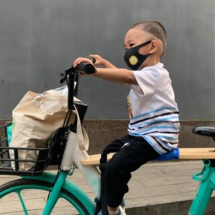 折叠坐板快拆前 共享电动脚踏车公共自行车儿童婴儿座椅前置可携式