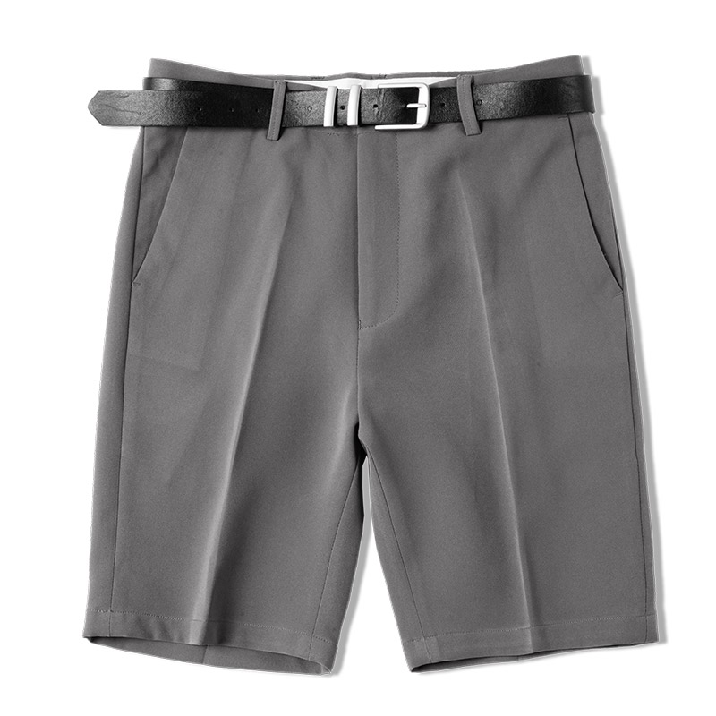 LUUD 腰带款】时尚英伦短款西裤帅气潮百搭休闲裤免W烫5分中裤子