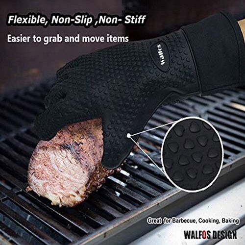 1 Piece Long Silicone Kitchen Gloves-BBQ Grill Gloves Heat R