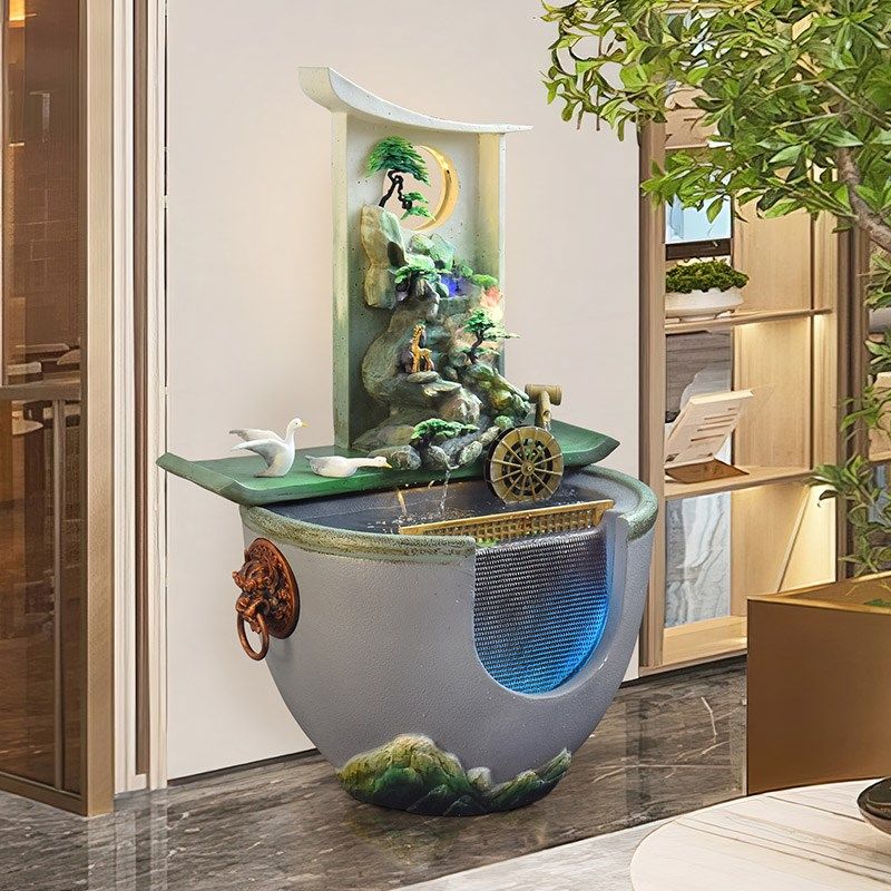 中式庭院水景假山流水喷泉鱼池造景户外花园室内景观阳台落地摆件,家居饰品,落地摆件,淘宝优惠券,粉丝福利购,淘宝优惠卷