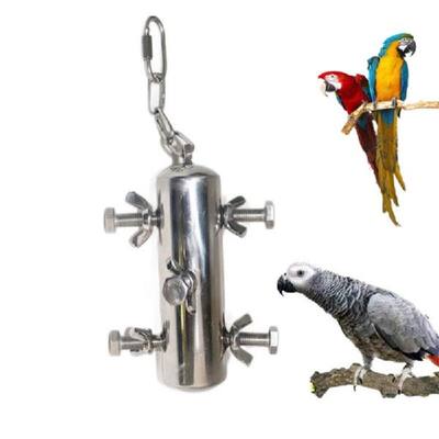 6XDE ParroT toy Birds Stainless Ste l NHanging BelleToy