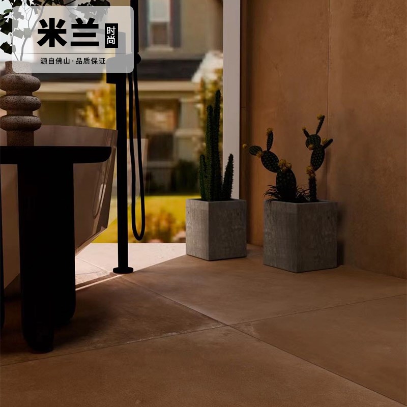 美拉德棕色质感仿古砖客厅餐厅x民宿地砖卫生间墙砖600X1200瓷砖