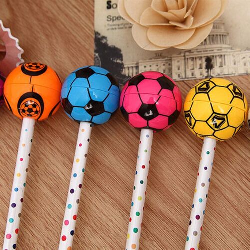 New Football Plastic Pencil Sharpener Cute Mini Standard Cut