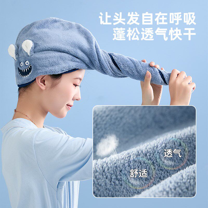 干发帽女超强吸水速干擦头发毛巾包头巾2023新款加厚双层干法帽子