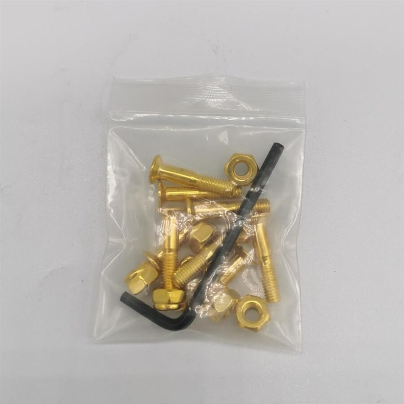 1inch black and gold color skateboard screws+ L tool skate