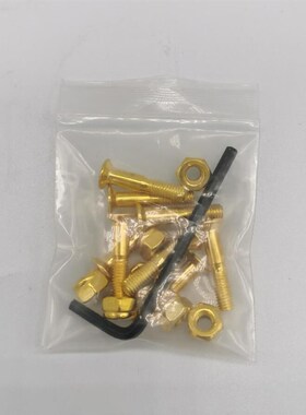 1inch black and gold color skateboard screws + L tool skate