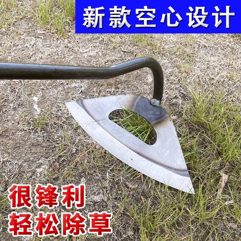 现货除草神器锄草锄头q农用老式农村锄地工具多功能全钢锰钢开荒