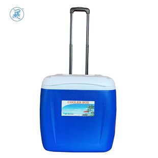 28L38L55LPU 带轮野外冰箱拉杆冷藏箱外卖户外塑料冰桶Z保温保鲜