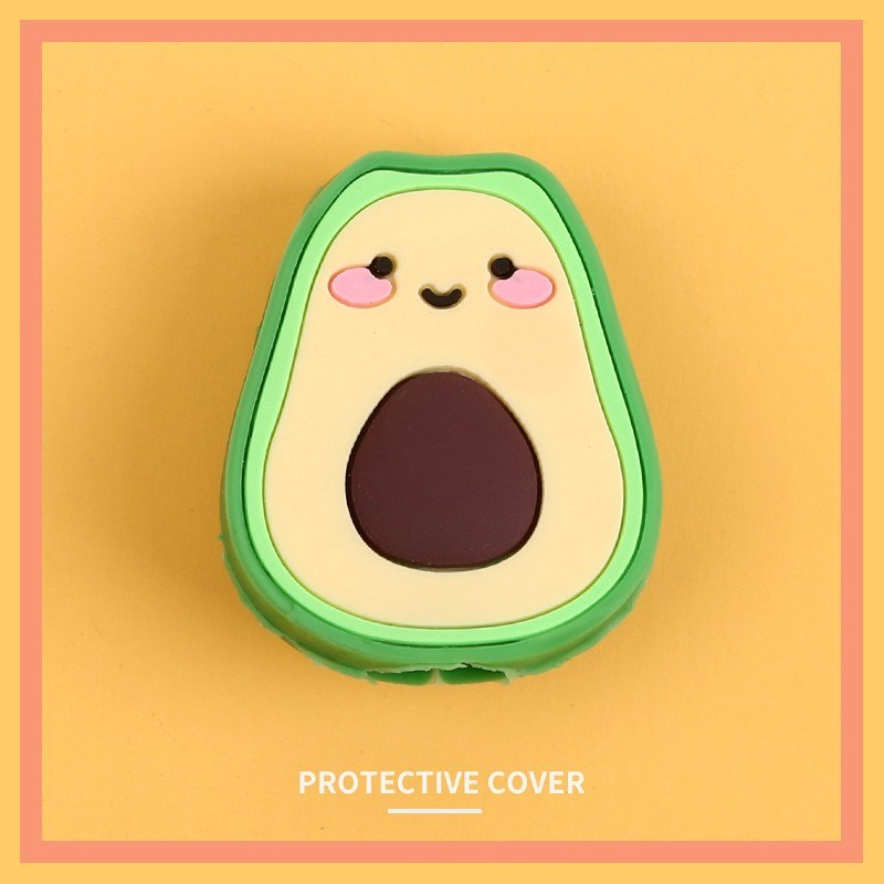 卡通数据线保护套防折断固线器充电线保护I套咬一口PVC咬线器