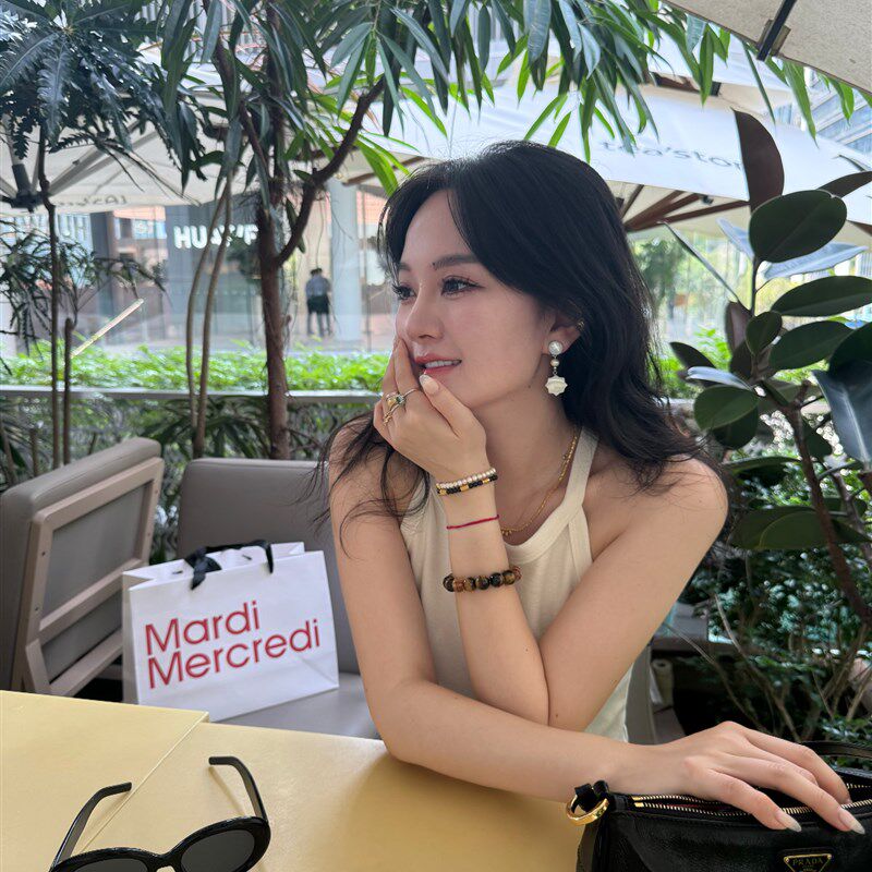 雾霭金色黄昏 黄打屁天然黄水晶黄虎眼石招财好运旺事业手链手串