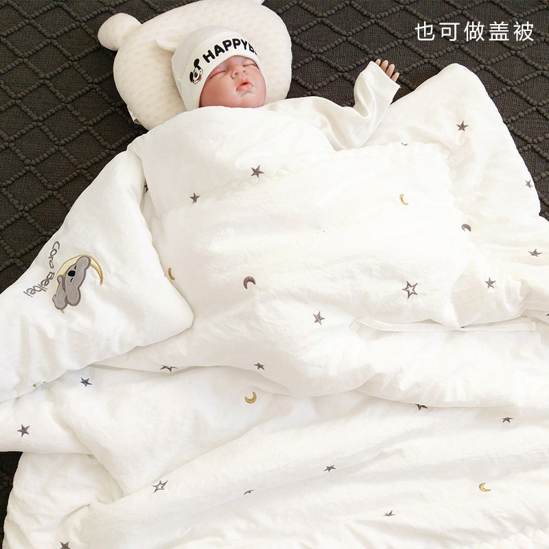 婴儿抱被初生宝宝用品春秋外出冬加厚柔软亲肤襁褓卡通产房抱被