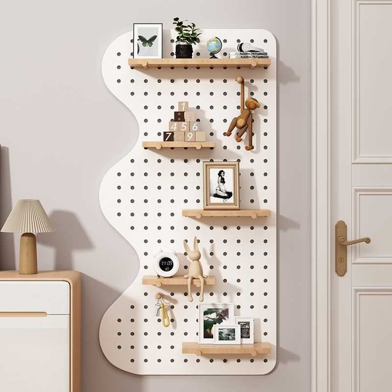 洞洞板实木墙上置物架书架入户玄关挂板装饰收纳架墙面展示架隔板,收纳整理,收纳洞洞板,淘宝优惠券,粉丝福利购,淘宝优惠卷
