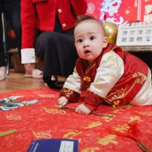 定 宝宝抓周衣服一岁男童汉服春夏季 周岁宴礼服男宝中式 冠衣唐u装