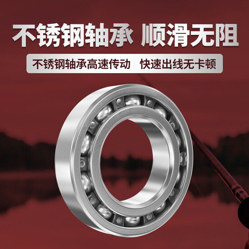 新款奈野蓝乔渔轮纺车轮全金属轮不锈钢路亚海竿远投轮海杆轮鱼线