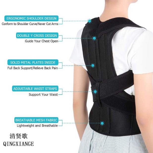 推荐Posture Corrector Back Shoulder Lumbar Brace Support Bel