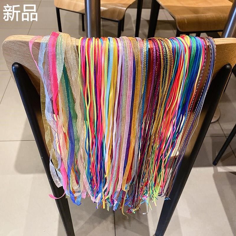 儿童编发彩绳女脏脏辫头绳丝带彩色发绳发饰宝宝头饰编Y发神器新