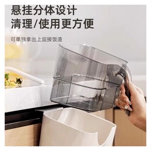 厨房垃圾桶挂式大容量家用多功能带刮板新款桌面厨余湿拉圾专用桶