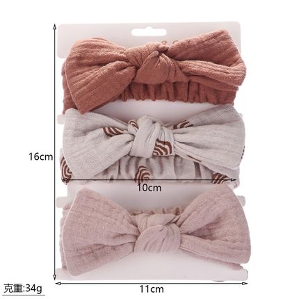 极速3pcs Baby Girls Headband Set Bow Knot Head Wrap Bandage