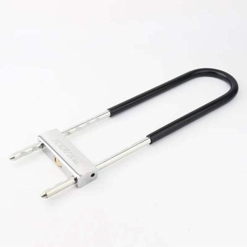 玻璃门锁U型门插锁拉手锁门锁把手防盗锁头加长商铺锁摩托电动锁