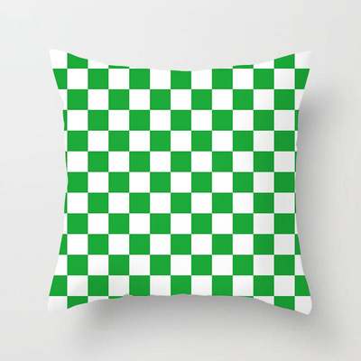 极速2022 New Chess Board Plaids Print Cushions Case Bright M