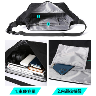 日系单肩包潮流休闲斜挎包男学生挎包运动邮差包大容量斜背包男包